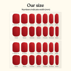 heyhae assortment of strip sizes on display illustrating fit for all nail shapes