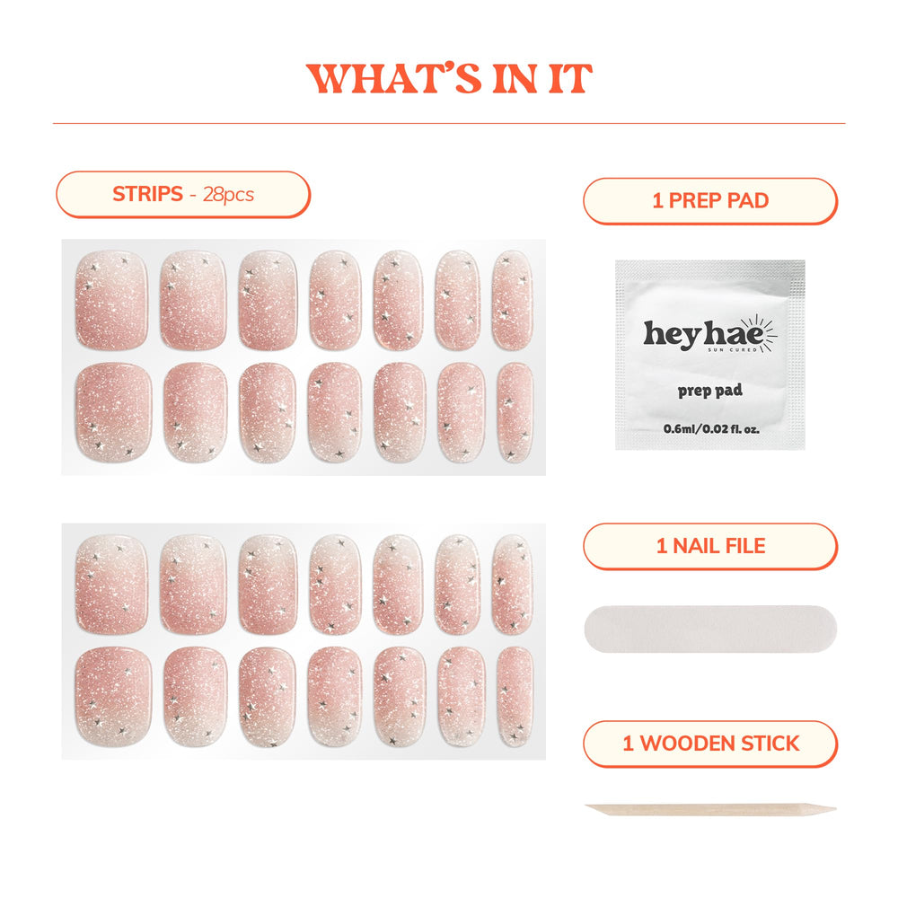 heyhae strip applied on nail showing smooth finish