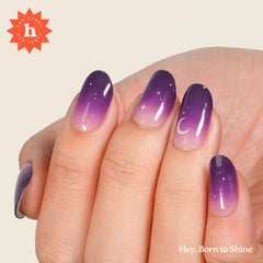 heyhae close-up of gradient strip texture showing glossy finish
