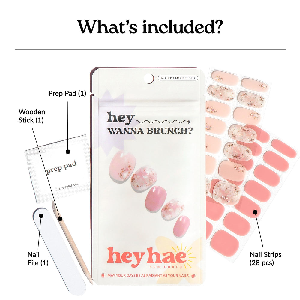 heyhae strip applied on nail while held, demonstrates smooth adhesion and fit benefit