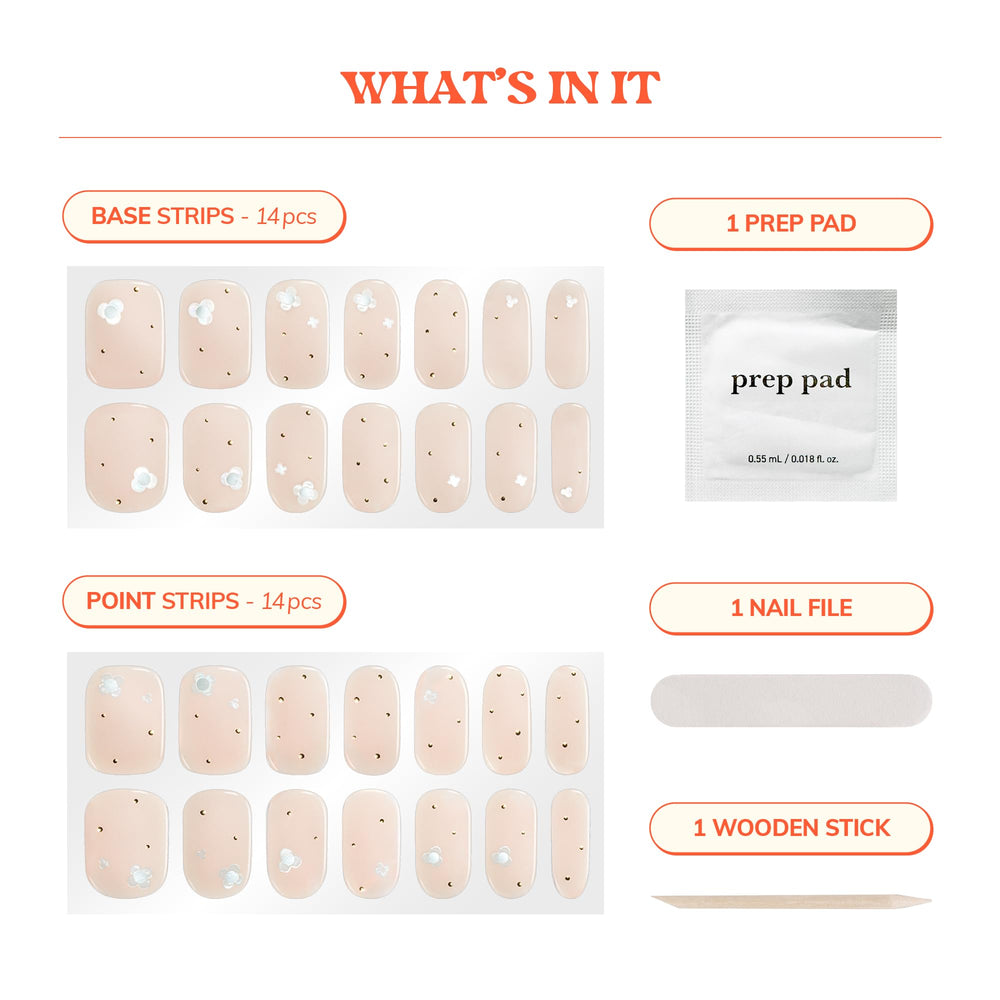 heyhae textured gel strip detail highlighting glossy finish and durable wear