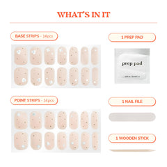 heyhae textured gel strip detail highlighting glossy finish and durable wear