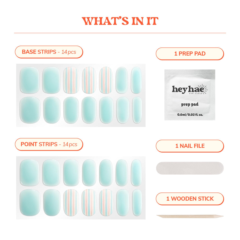 heyhae strips arranged by size showing selection and quick fit benefit