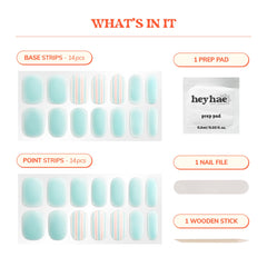 heyhae strips arranged by size showing selection and quick fit benefit