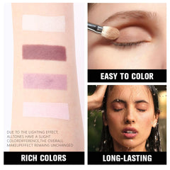HHLTOH palette applied on eye demonstrating wearable violet look