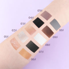 HHLTOH applied on eyelid showing wearable plum look and crease-resistant benefit