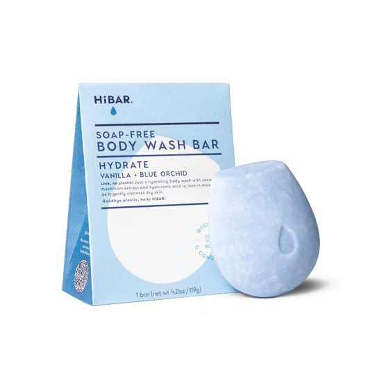 HIBAR Hydrate bar front packaging showing scent and benefits
