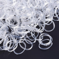 Hicarer plastic round box filled with 2000 clear bands for neat storage
