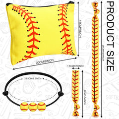Hicarer bracelet close-up displaying softball charms and adjustable comfort