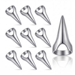 Hicarer front packaging showing ten silver talon rings and set benefit of complete coverage