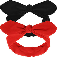 Hicarer front view of red and black headbands showing style and versatility