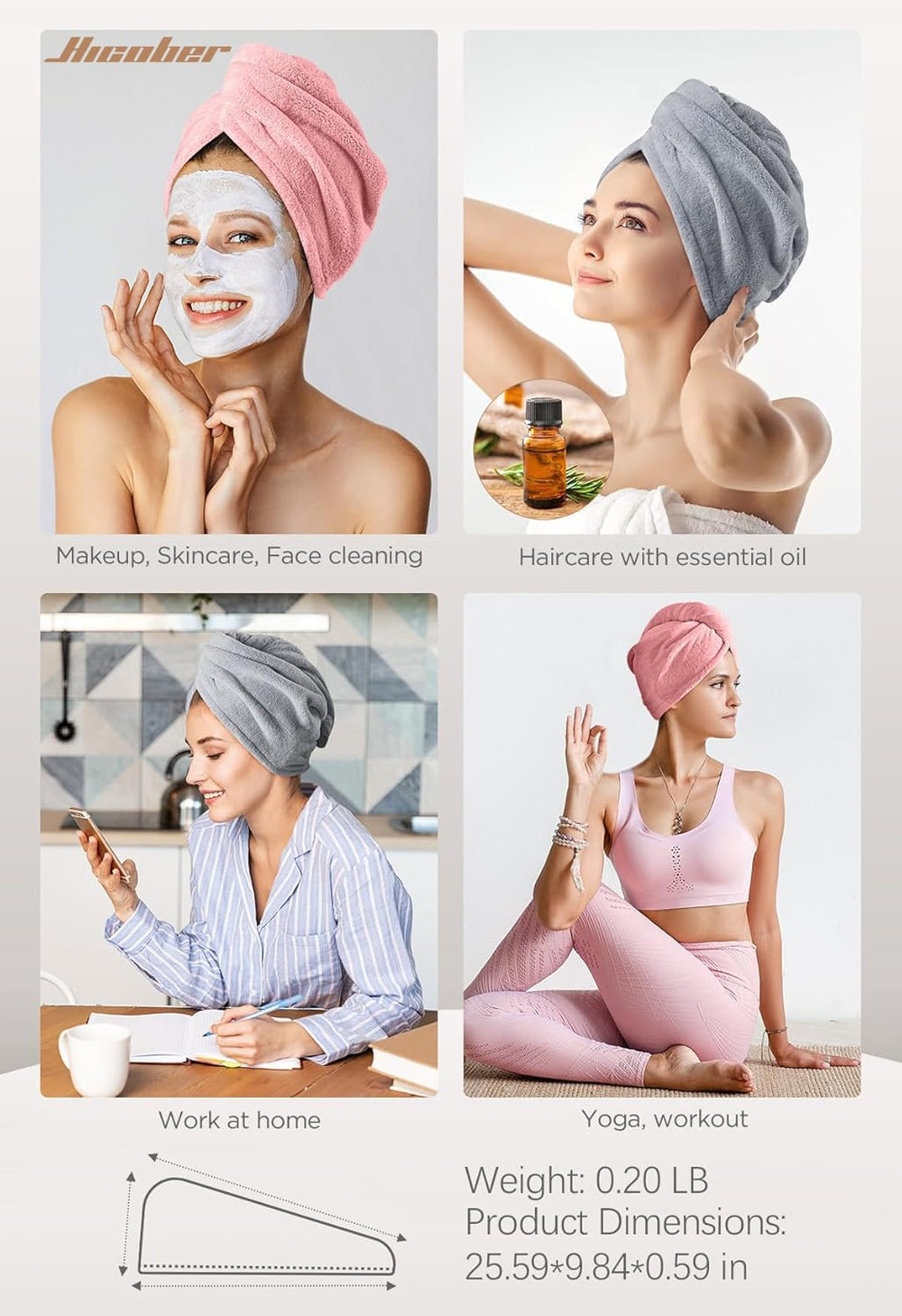Hicober turban held in hand showing lightweight, compact benefit