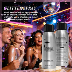 HIESGIE lifestyle image at concert showing long-lasting glitter performance