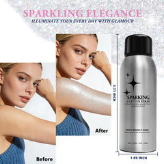 HIESGIE close-up mist texture revealing ultra-fine glitter for even shine
