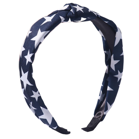 HIFANMM headband front view showing patriotic stars and stripes, festive look