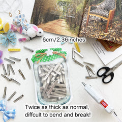 HiJeaton assortment of clips spread on table suggesting craft-ready bulk supply