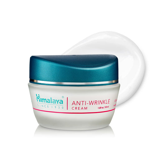 Himalaya front jar view showing compact anti-wrinkle cream packaging benefit