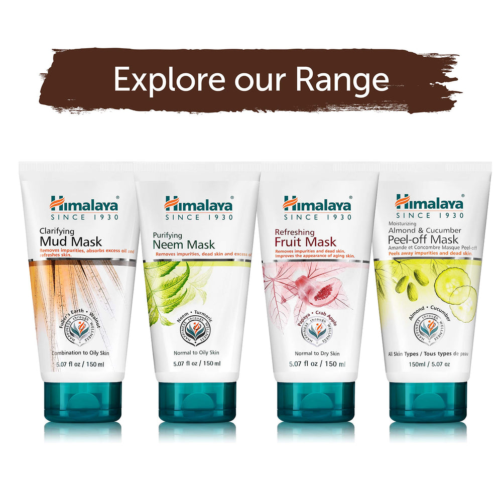 Himalaya mask on bathroom shelf lifestyle shot suggesting routine integration