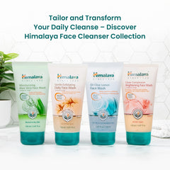Himalaya product in use at sink showing easy daily cleansing benefit