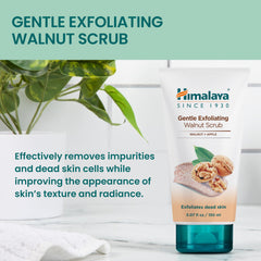 Apple slices beside the Himalaya scrub highlighting antioxidant ingredient and skin renewal