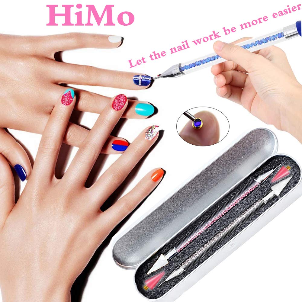 HiMo storage case open with two pens and extra wax heads organized for travel