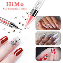 HiMo close-up of wax tip and steel end demonstrating precise rhinestone pickup
