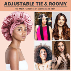 Himoswis scrunchies set beside bonnet for daytime hair protection