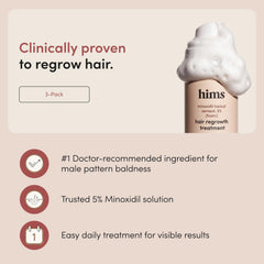 hims close-up of front label highlighting product identity and strength