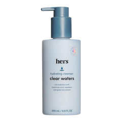 HIMS & HERS Clear Waters front pump bottle showing product and size for easy use