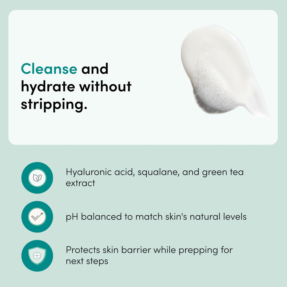 HIMS & HERS Clear Waters gel texture close-up illustrating lightweight hydration