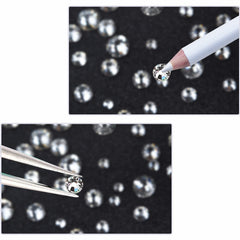 HINABTRU wax pen and tweezers with gems for faster precise placement