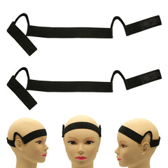 HINGTAI band placed under wig demonstrating stable hold and discreet fit