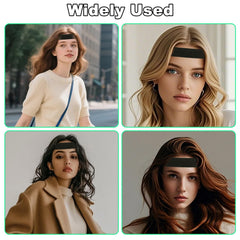 HINGTAI lifestyle shot wearing band while styling to show natural, secure look
