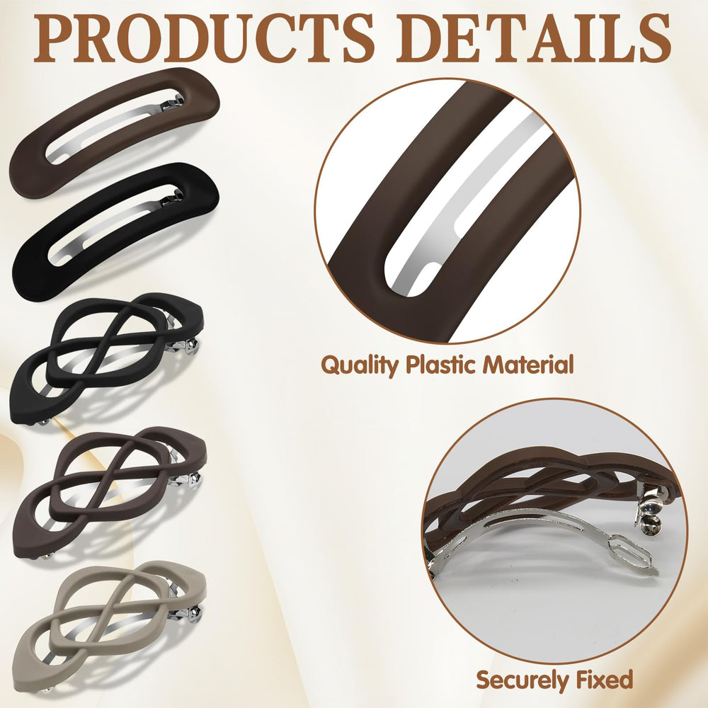 HINGTAI side profile of a barrette demonstrating the low-profile comfortable fit