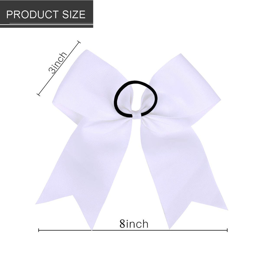 Hipcheer bow next to ruler showing 8-inch size for accurate scale benefit