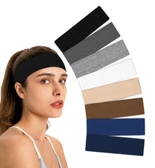 HiRui front view of the 8PCS headbands pack showing neutral colors and variety