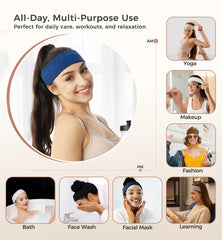 HiRui active runner wearing headband outdoors for sweat control and visibility