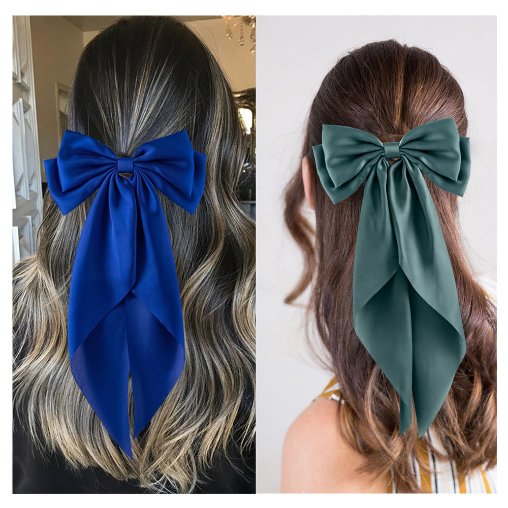 hisial bow clipped in ponytail, demonstrates elegant styling and all-day wear