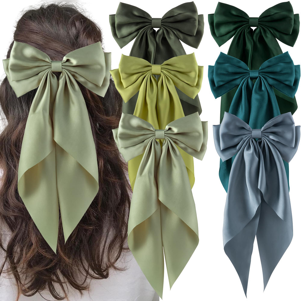 hisial front view of olive green bow set showing elegant presentation and instant style