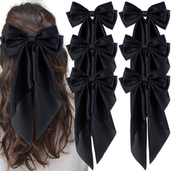 hisial front view large black bow clip showing elegant silhouette and instant polish