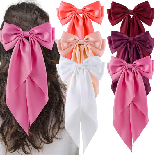 hisial front view pink bow clip shows elegant silhouette and secure hold