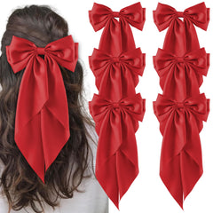 hisial front view red bow clip showing design and color for stylish accessorizing