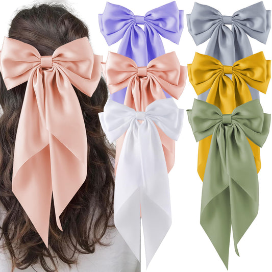 hisial front view showing six colored satin bows and elegant variety