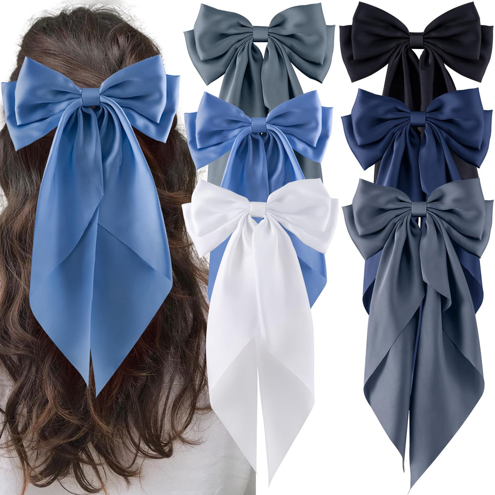 hisial large bow front view showing elegant satin and full length