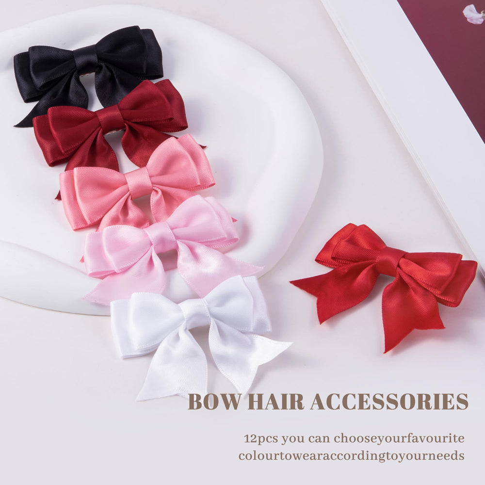 hisial bow clips styled with party outfit adding playful elegance