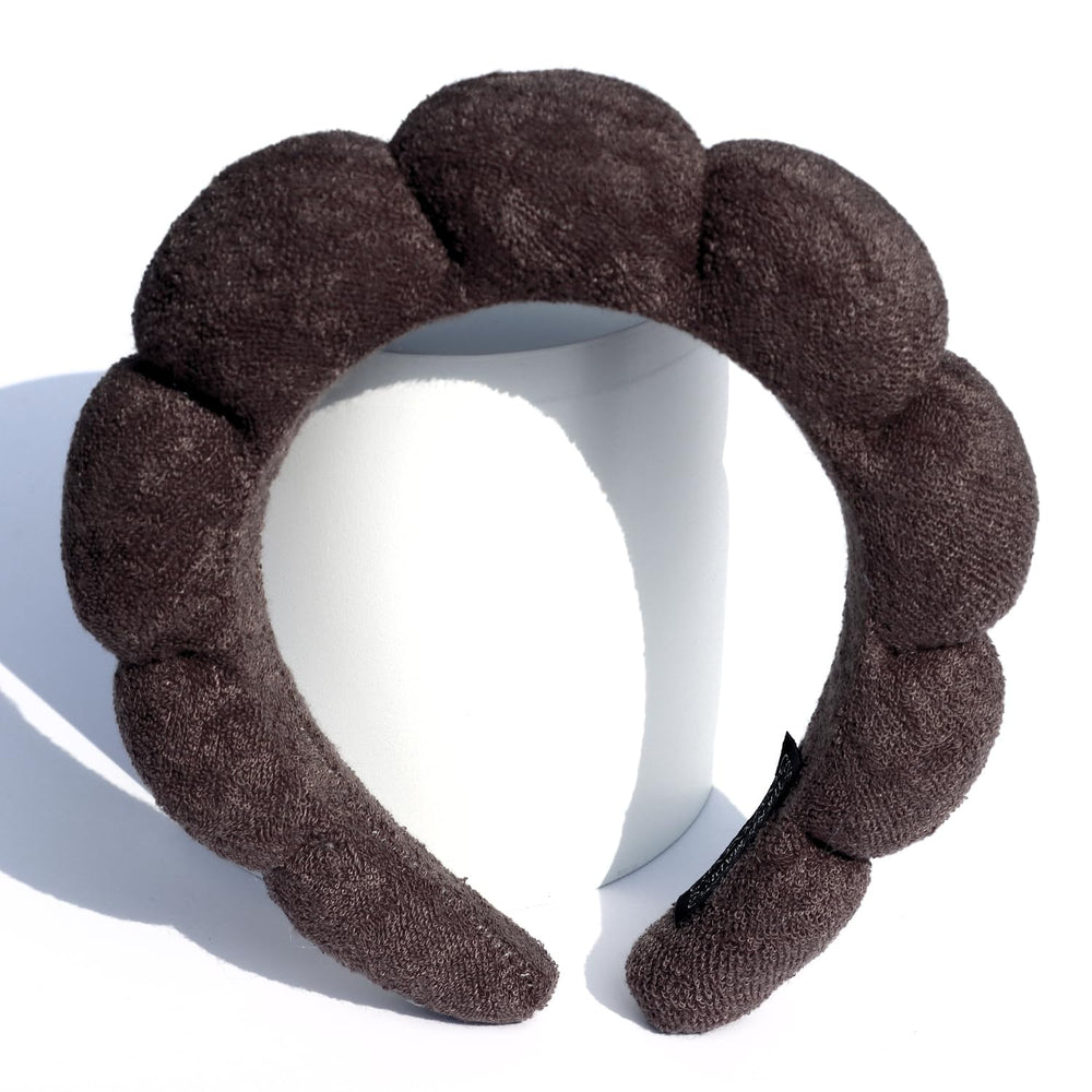 HitModa headbands in assorted colors styled in a casual bathroom scene