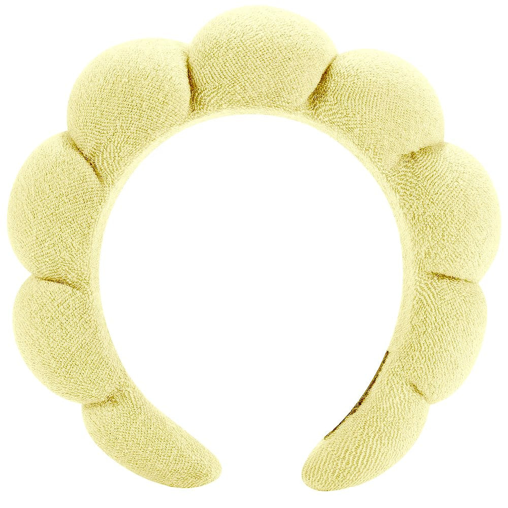 HitModa front view of headband showing cute flower shape and soft look, keeps hair back