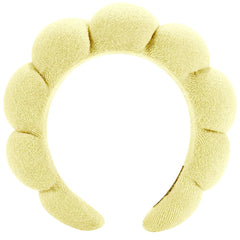 HitModa front view of headband showing cute flower shape and soft look, keeps hair back