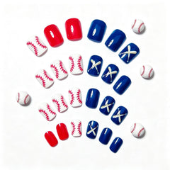 HJKDSFD close-up of baseball bat blue-red design highlighting bold glossy finish