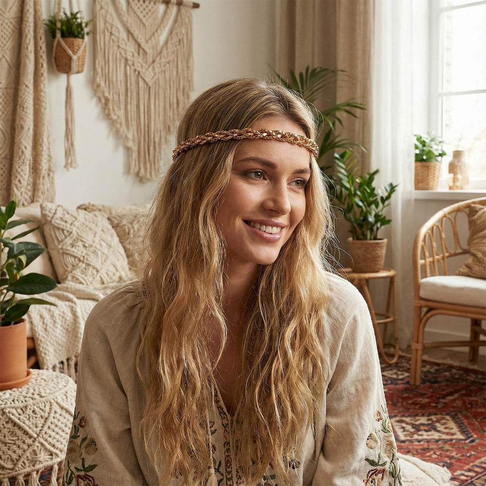 HJZHII head chain in party scene adding glamorous sparkle to event attire